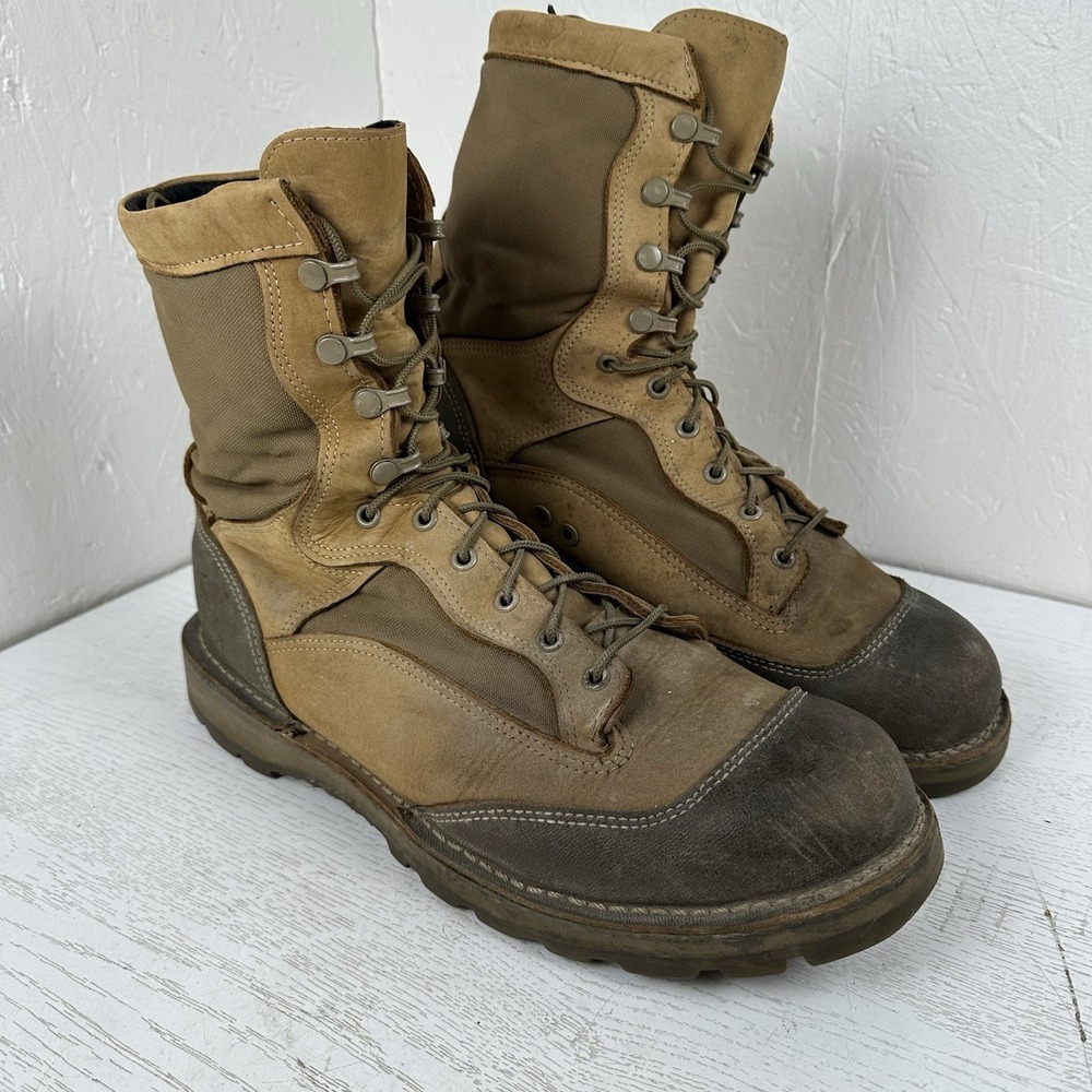 Bates USMC RAT Hot‎ Weather Combat Boots Men's 13.5 R Tan/Brown Vibram